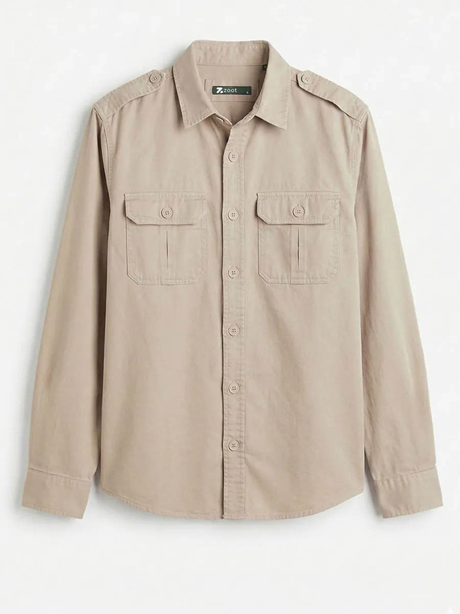 Beige Cargo Shirt