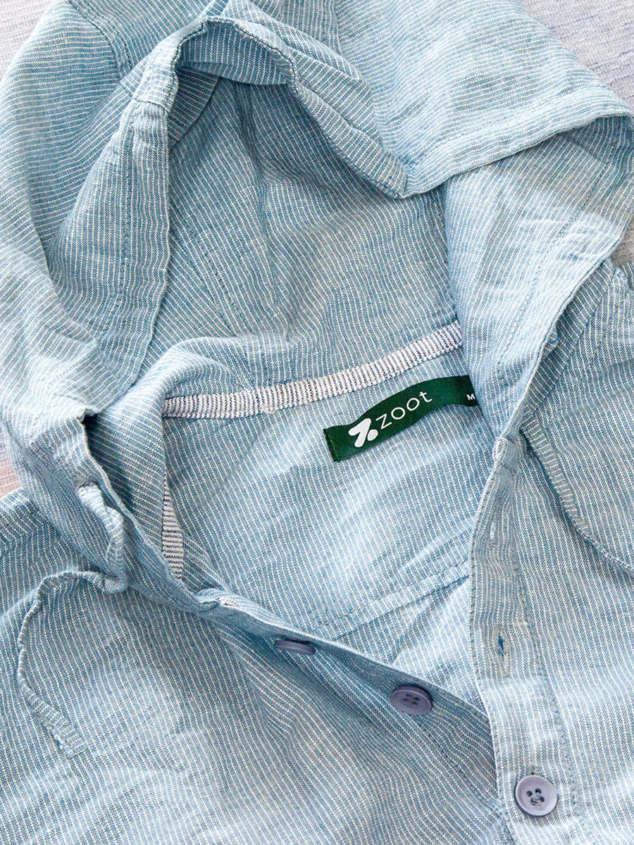 Blue Hooded Shirt