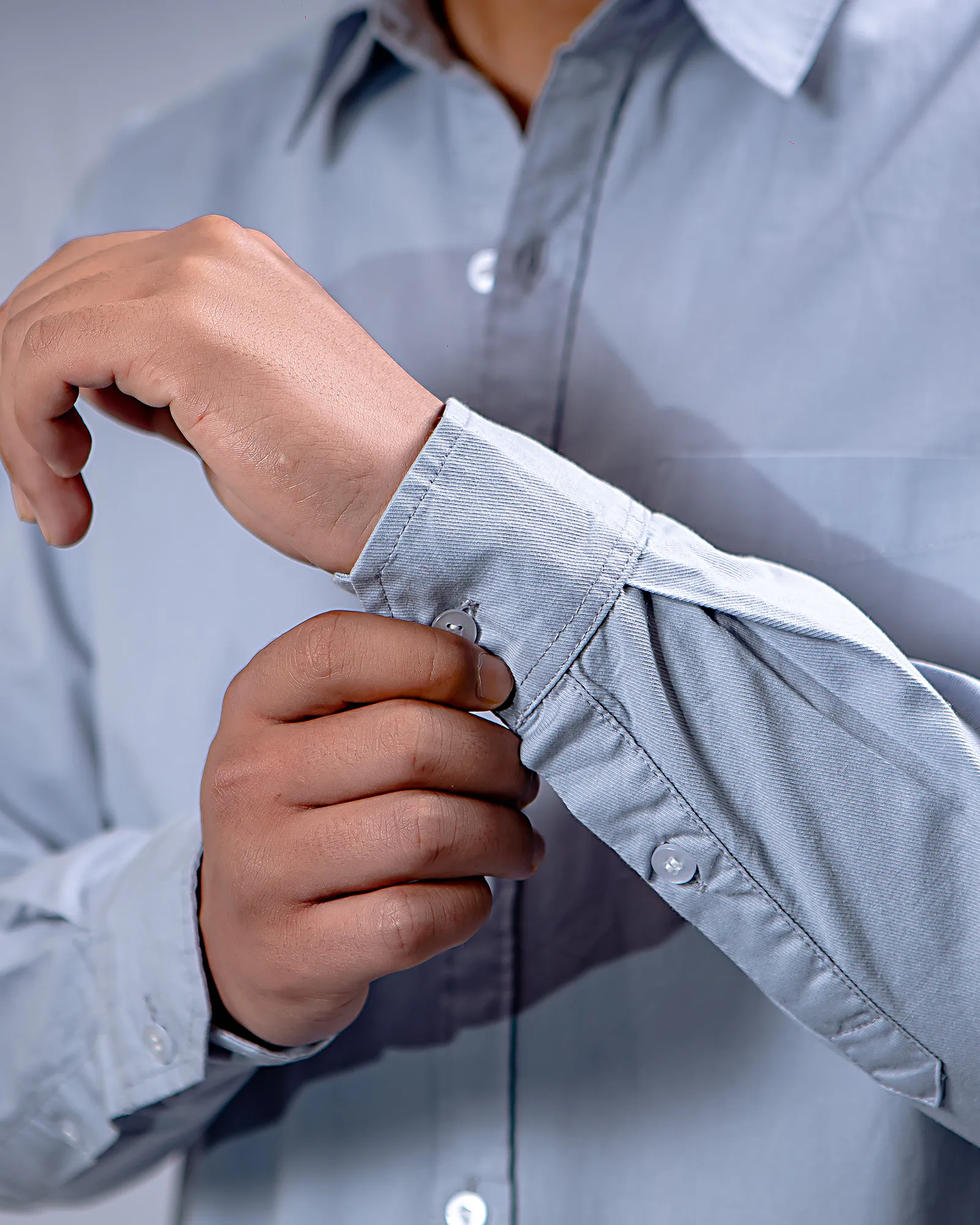 Dusk Blue Soft Twill Cotton Shirt