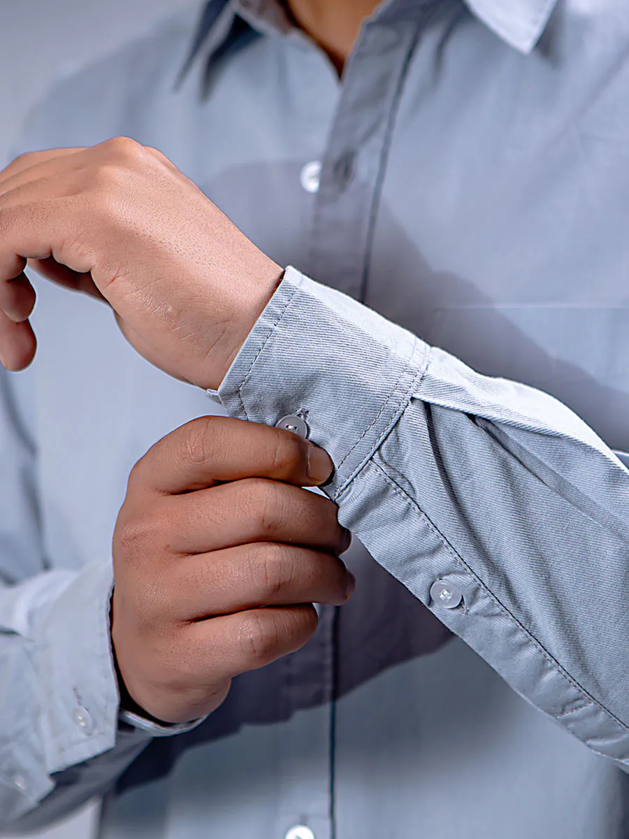 Dusk Blue Soft Twill Cotton Shirt
