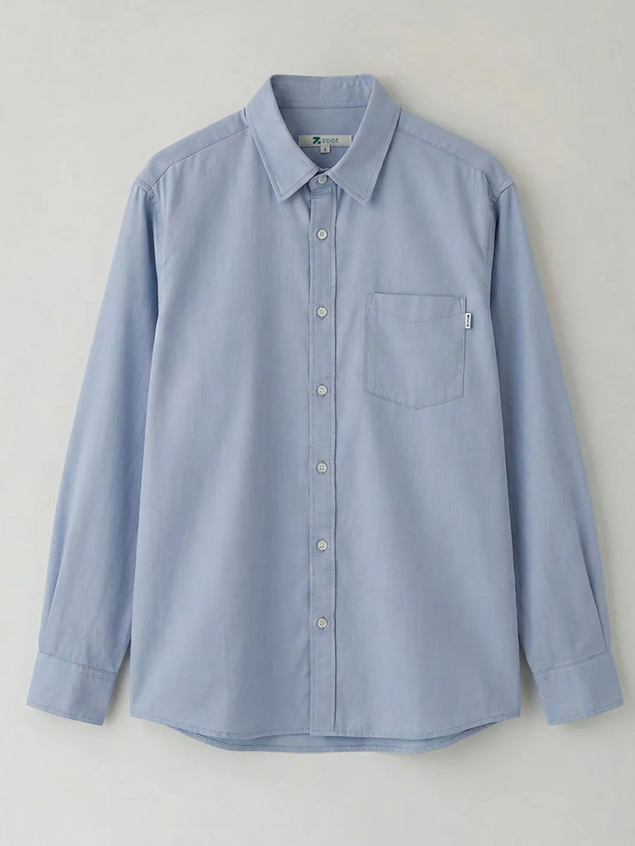 Dusk Blue Soft Twill Cotton Shirt