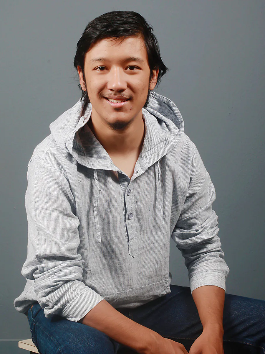 Light Blue Hooded Shirt
