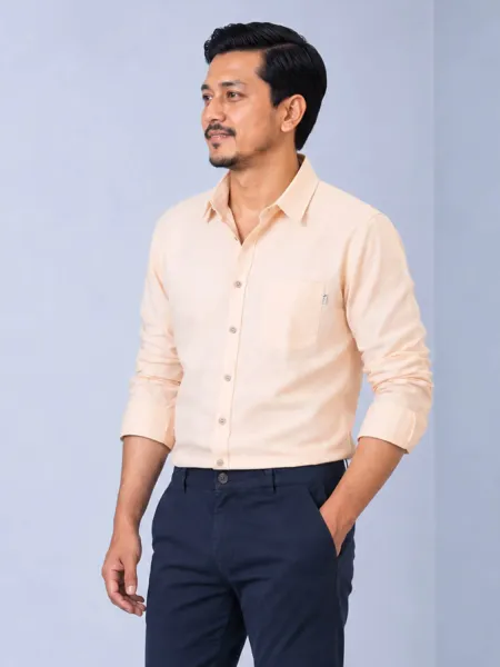 Light Peach Premium Oxford Shirt