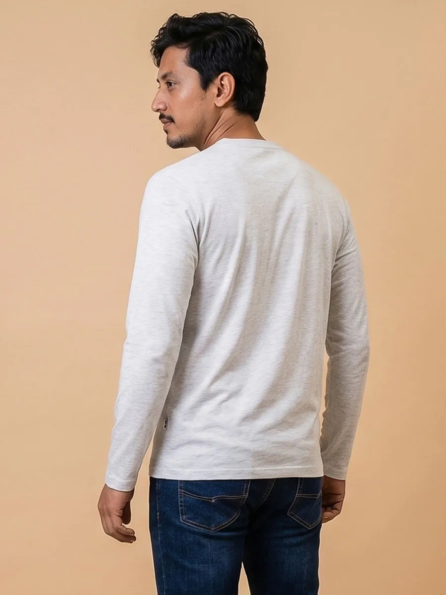 Mountain Mist Full Sleeve Henley Tshirt – Smart Casual Men's Top