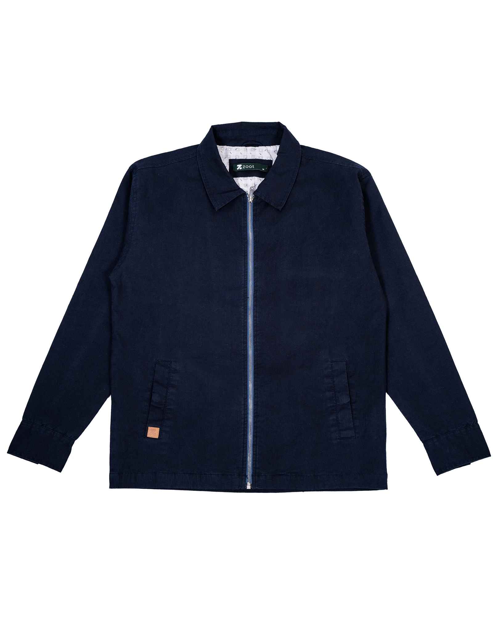 Navy Blue Travel Jacket with Zipper