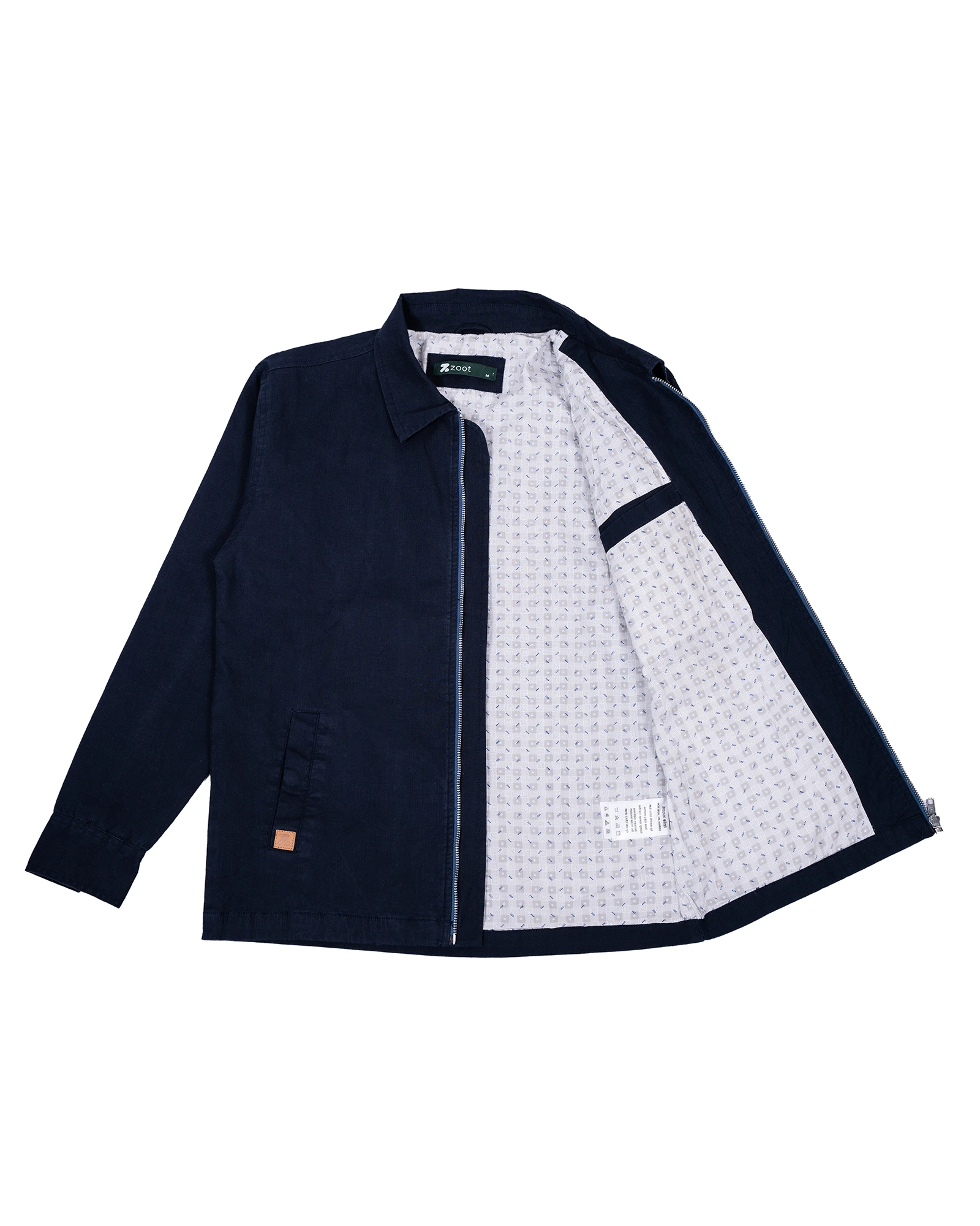Navy Blue Travel Jacket with Zipper