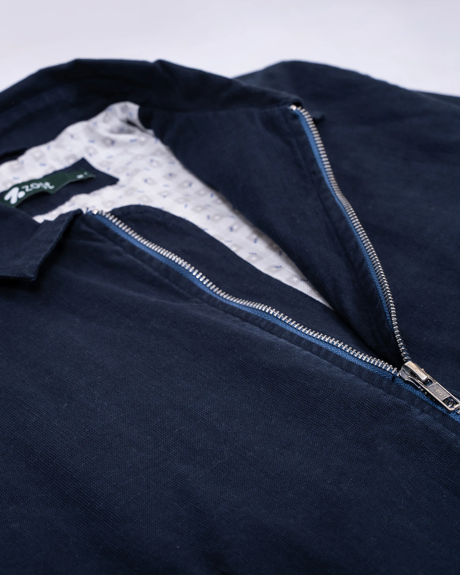 Navy Blue Travel Jacket with Zipper