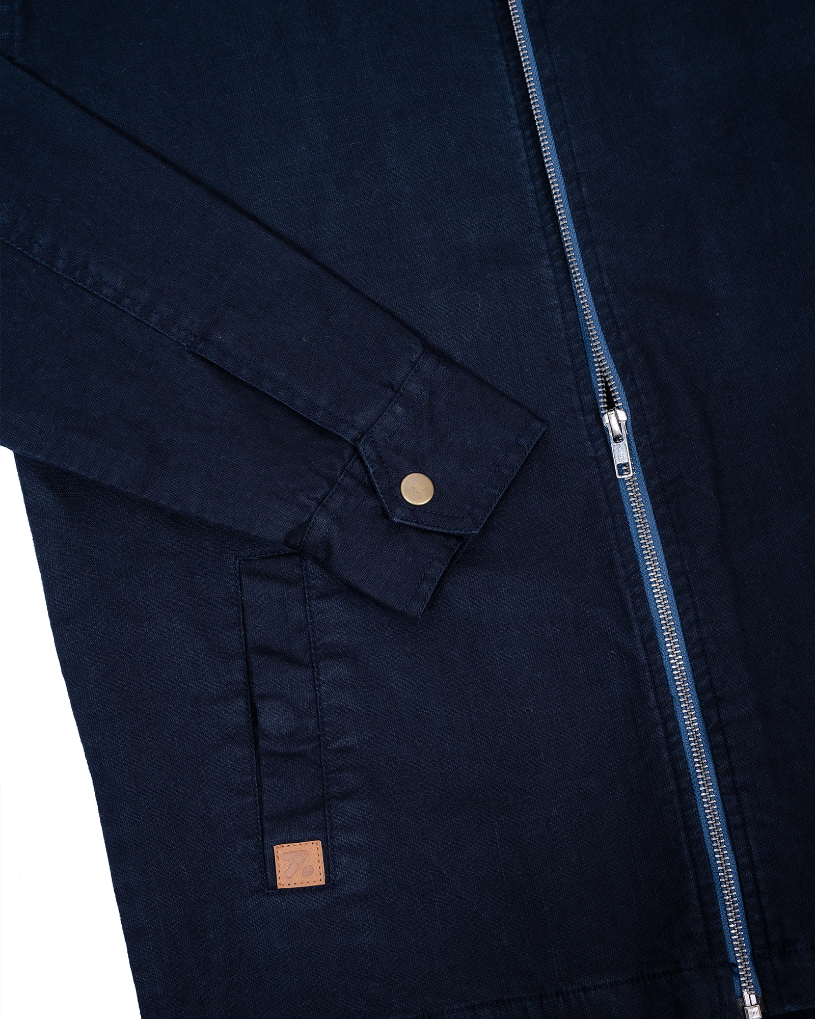 Navy Blue Travel Jacket with Zipper
