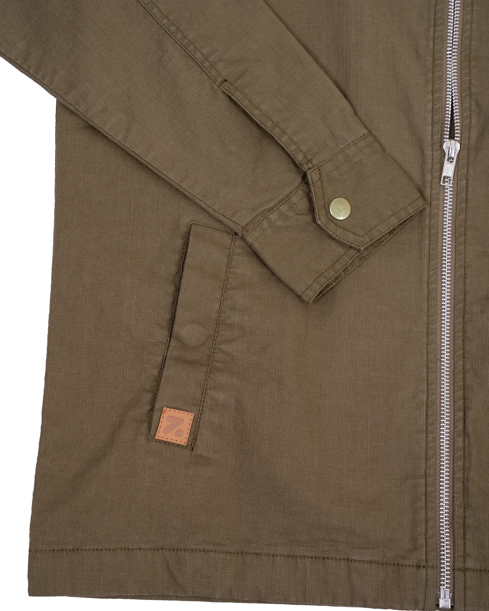 Olive Green Travel Jacket with Zipper