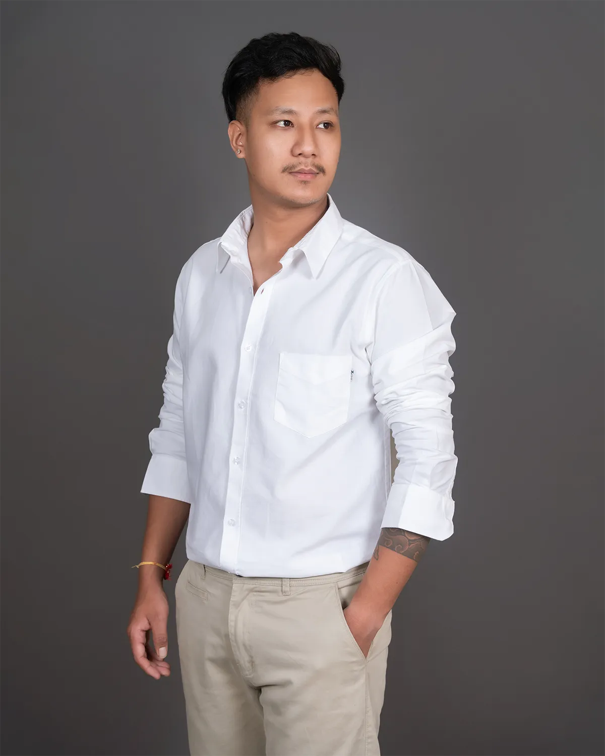 Pearl White Premium Oxford Shirt