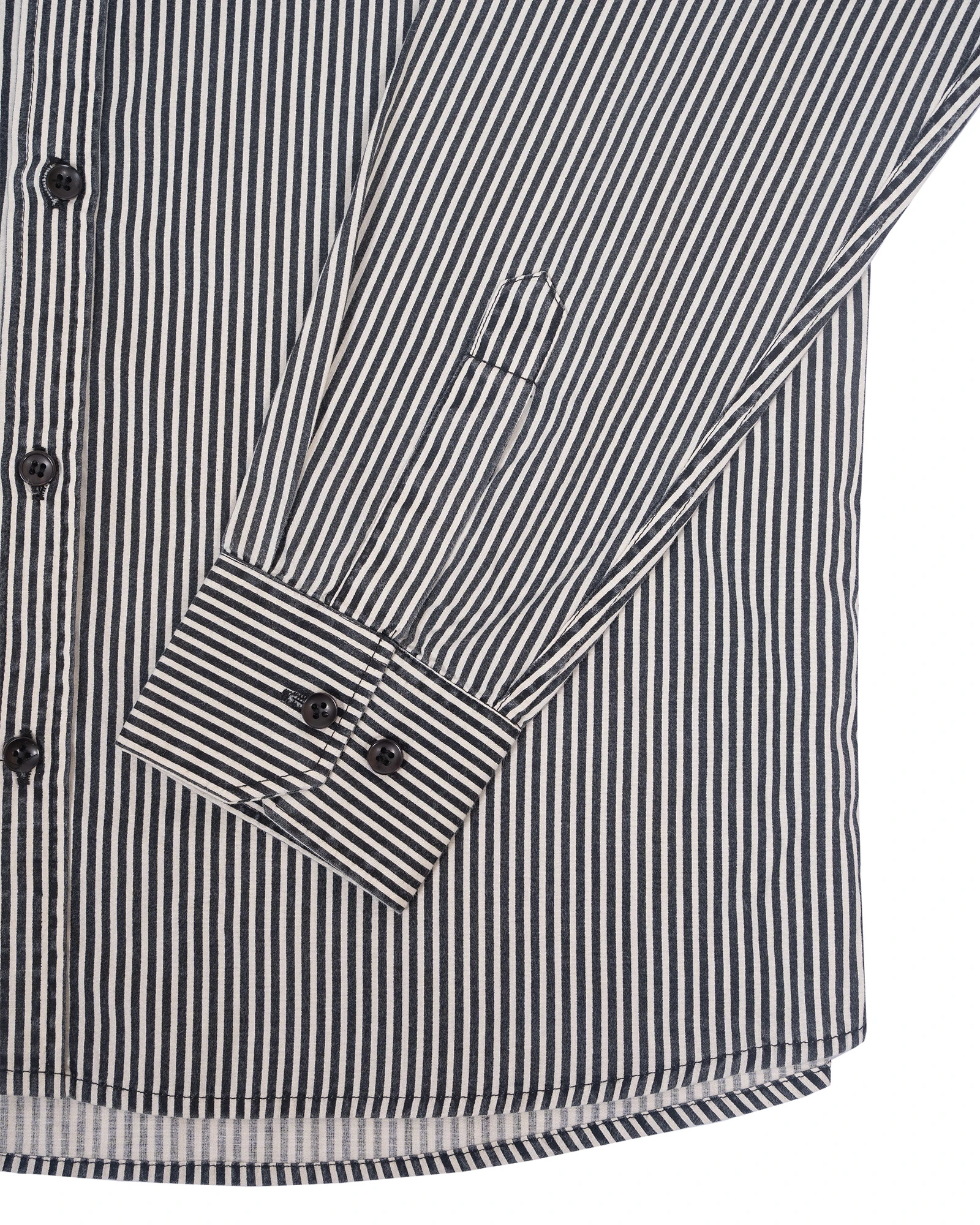 Regular Fit Striped Shirt White Black for Men