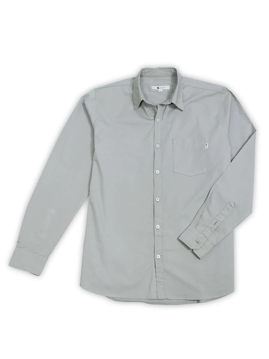 Smokey Green Soft Twill Cotton Shirt
