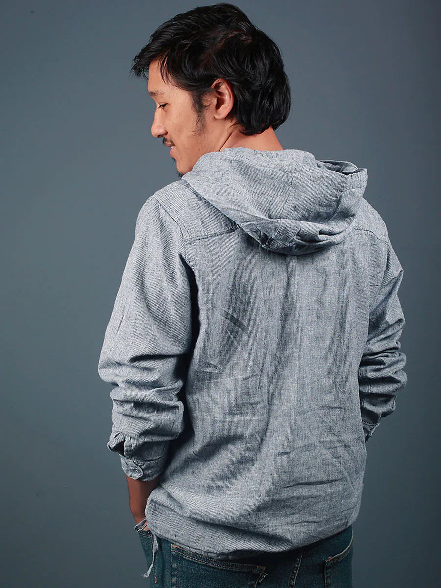Smokey Grey Hooded Shirt