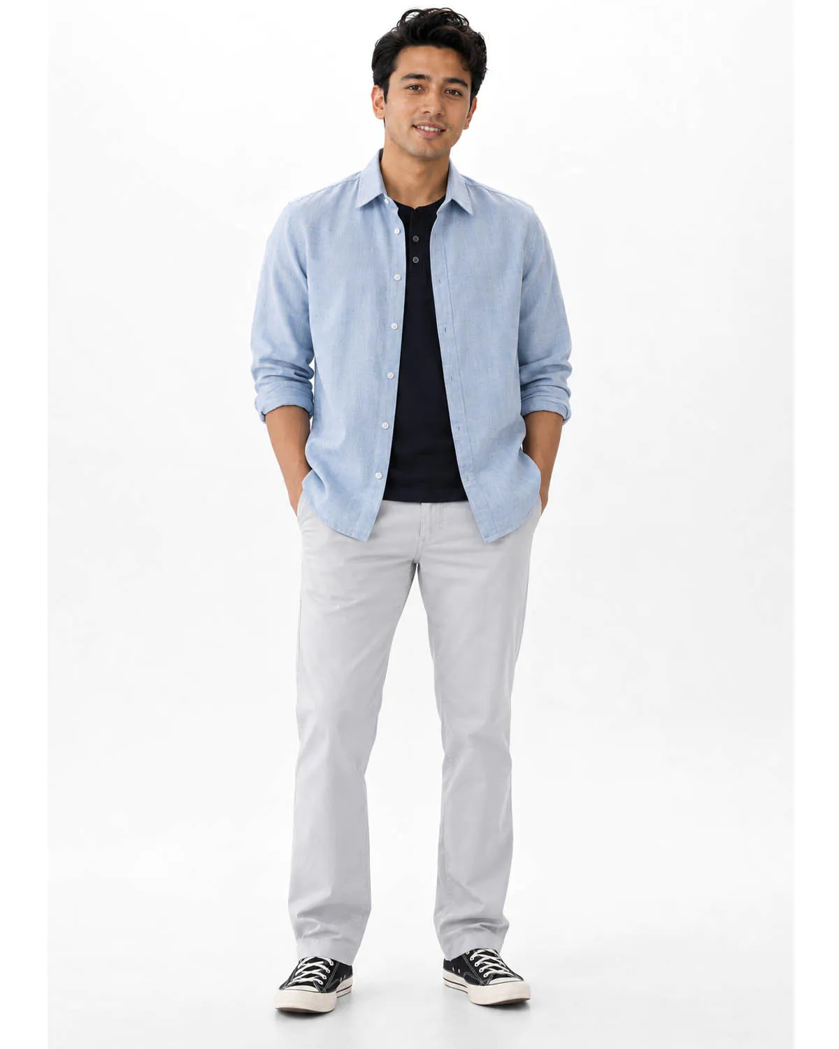 Straight Fit Chino - Pearl Grey