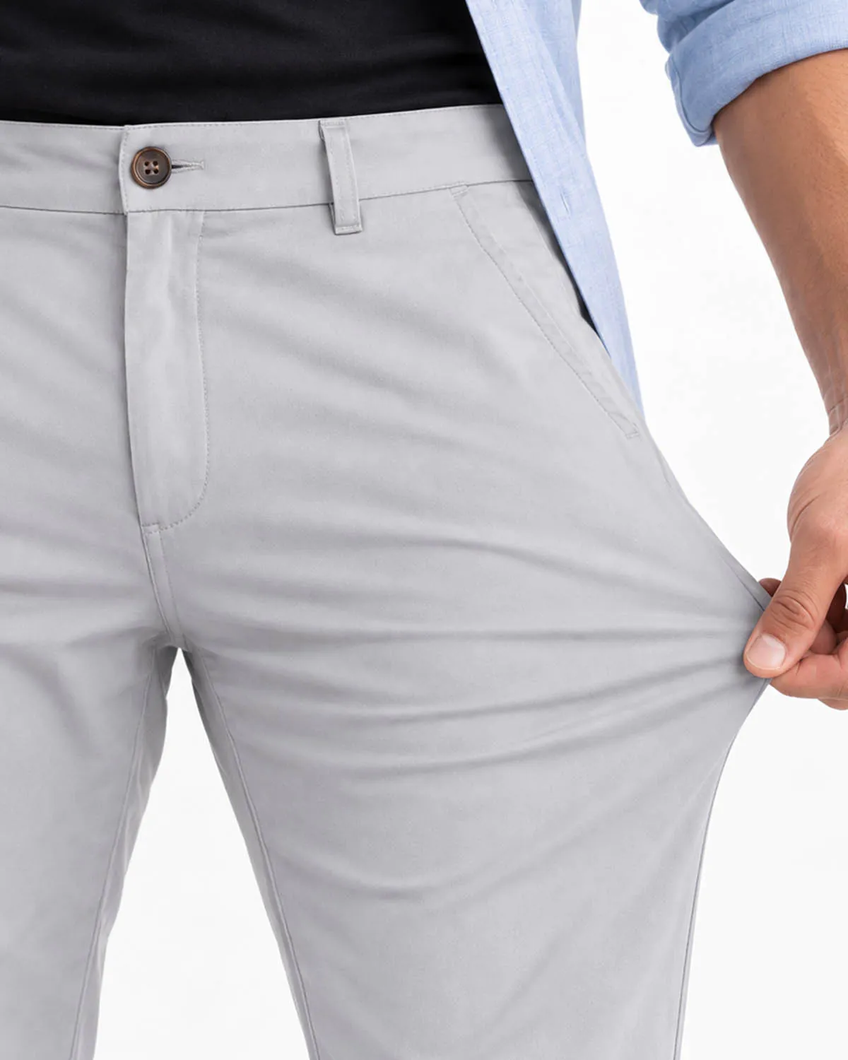 Straight Fit Chino - Pearl Grey
