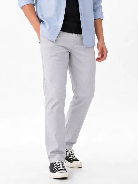 Straight Fit Chino - Pearl Grey