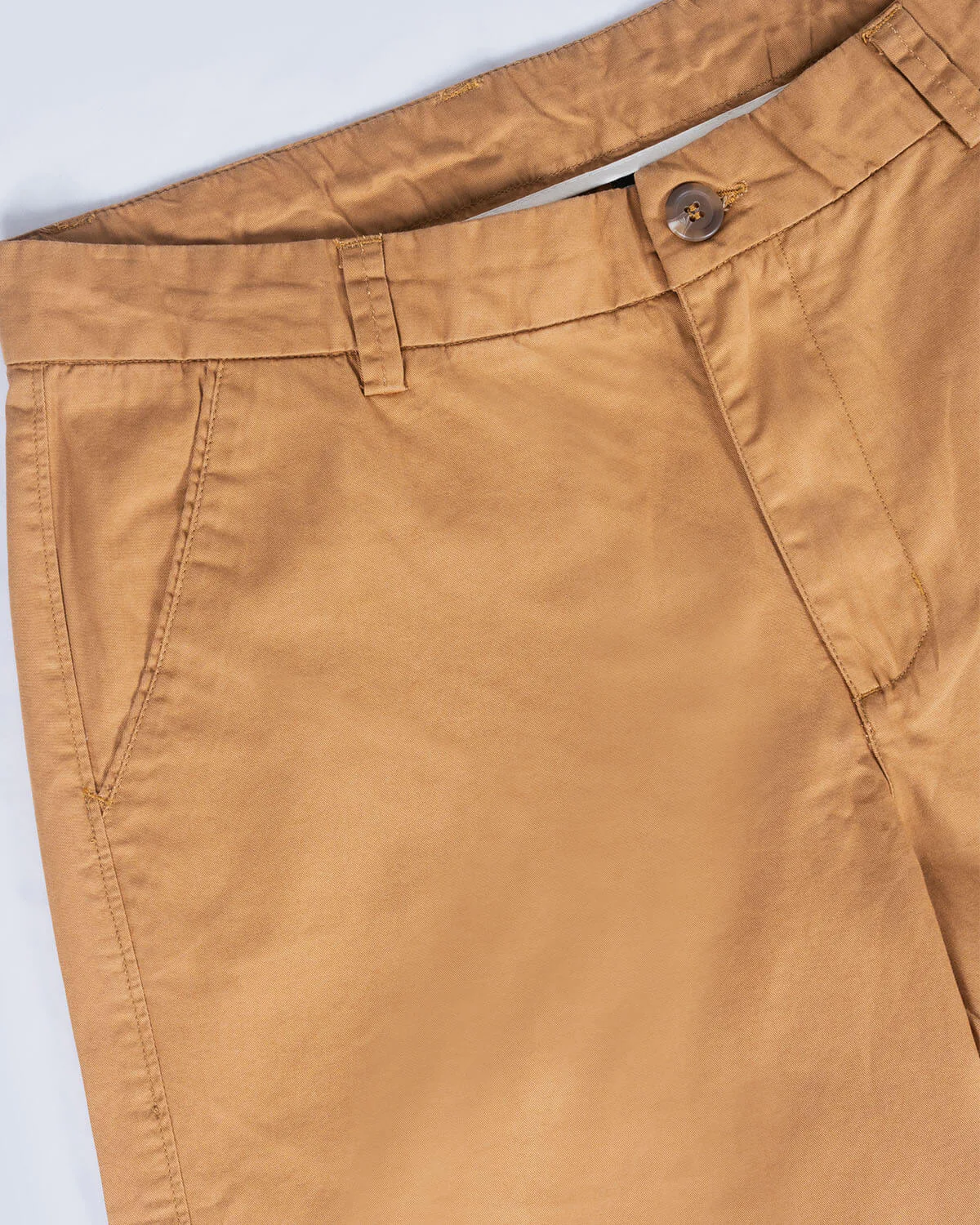 Straight Fit Cotton Chino - Amber Khaki