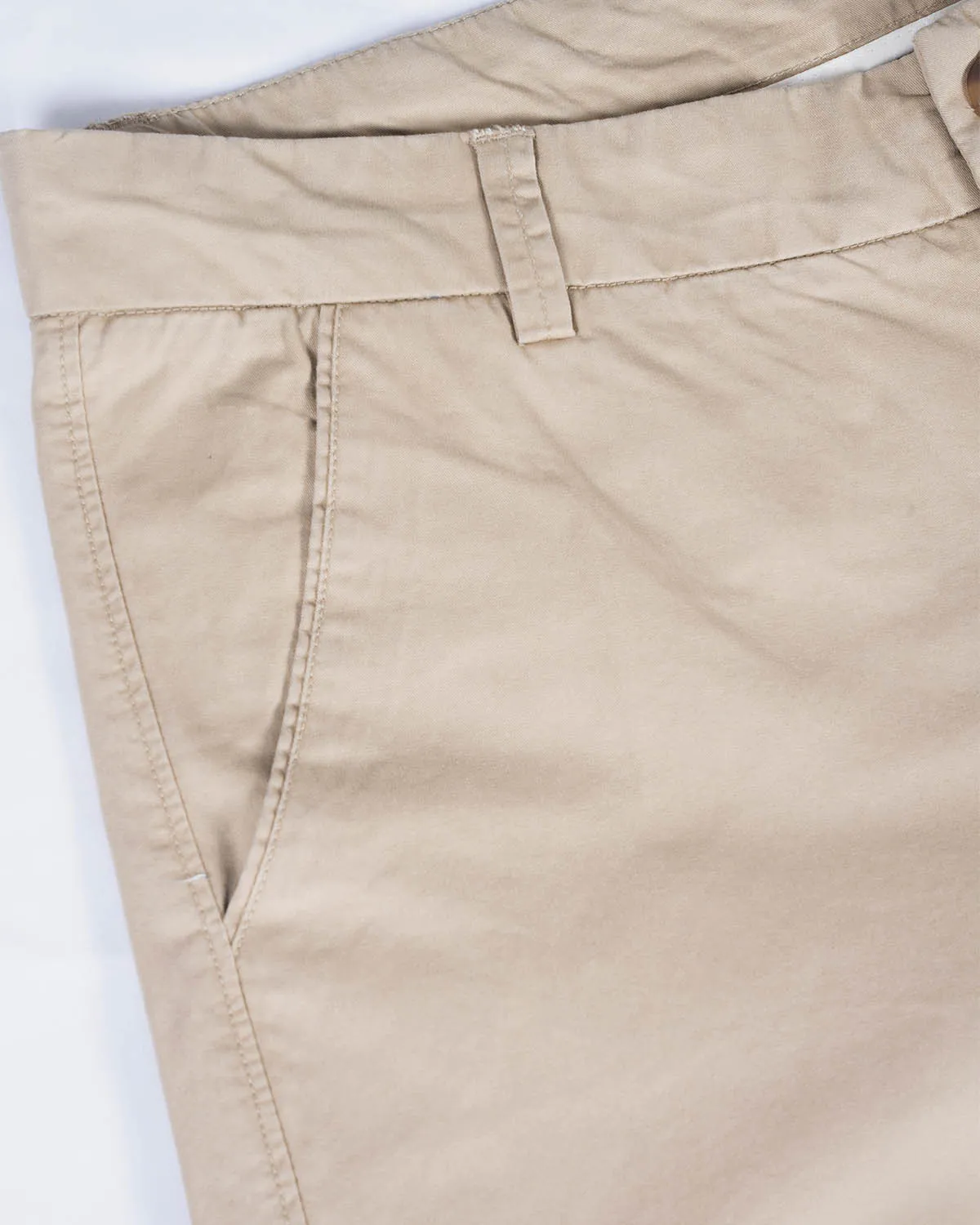 Straight Fit Cotton Chino - Classic Khaki