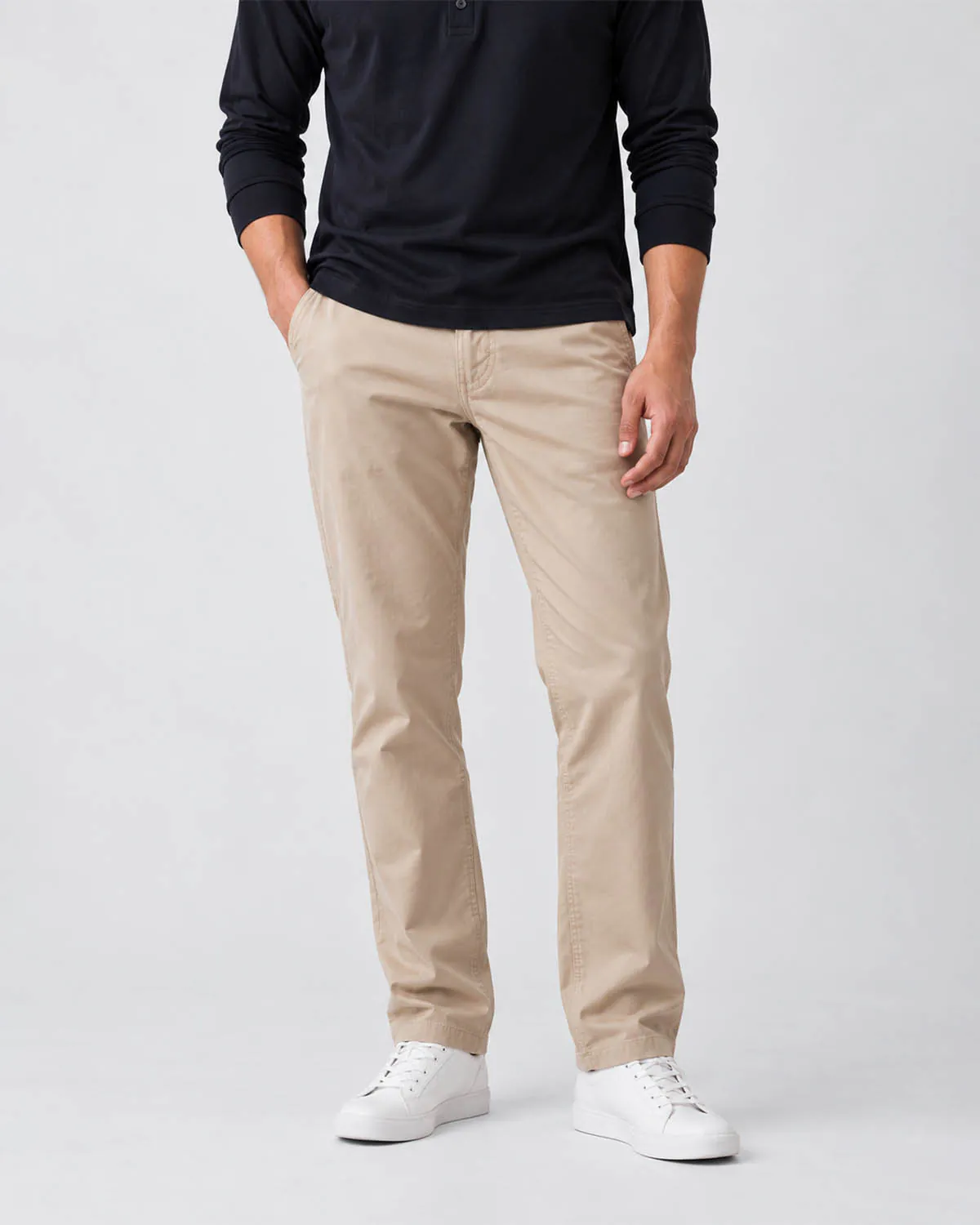 Straight Fit Cotton Chino - Classic Khaki
