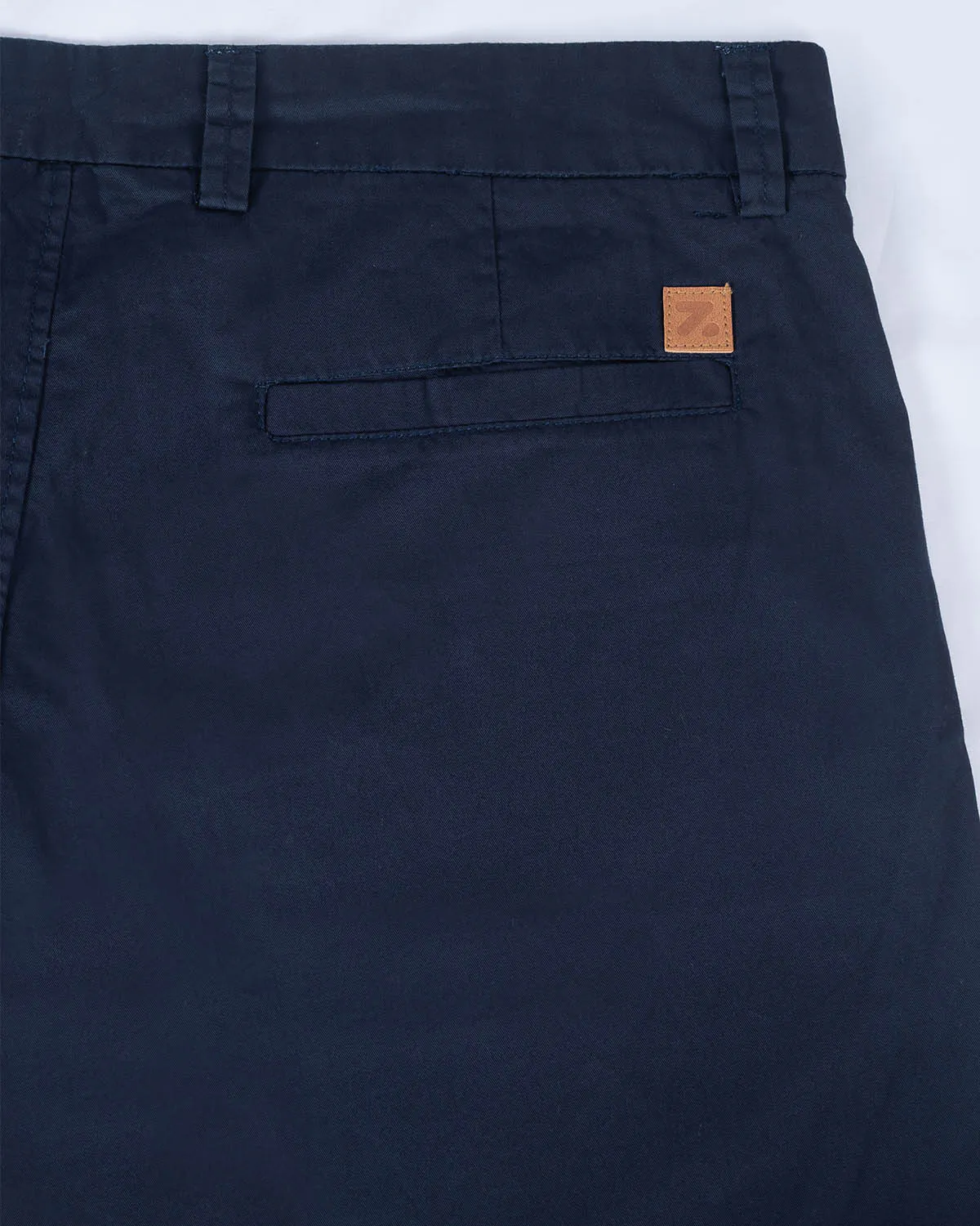 Straight Fit Cotton Chino - Navy Blue