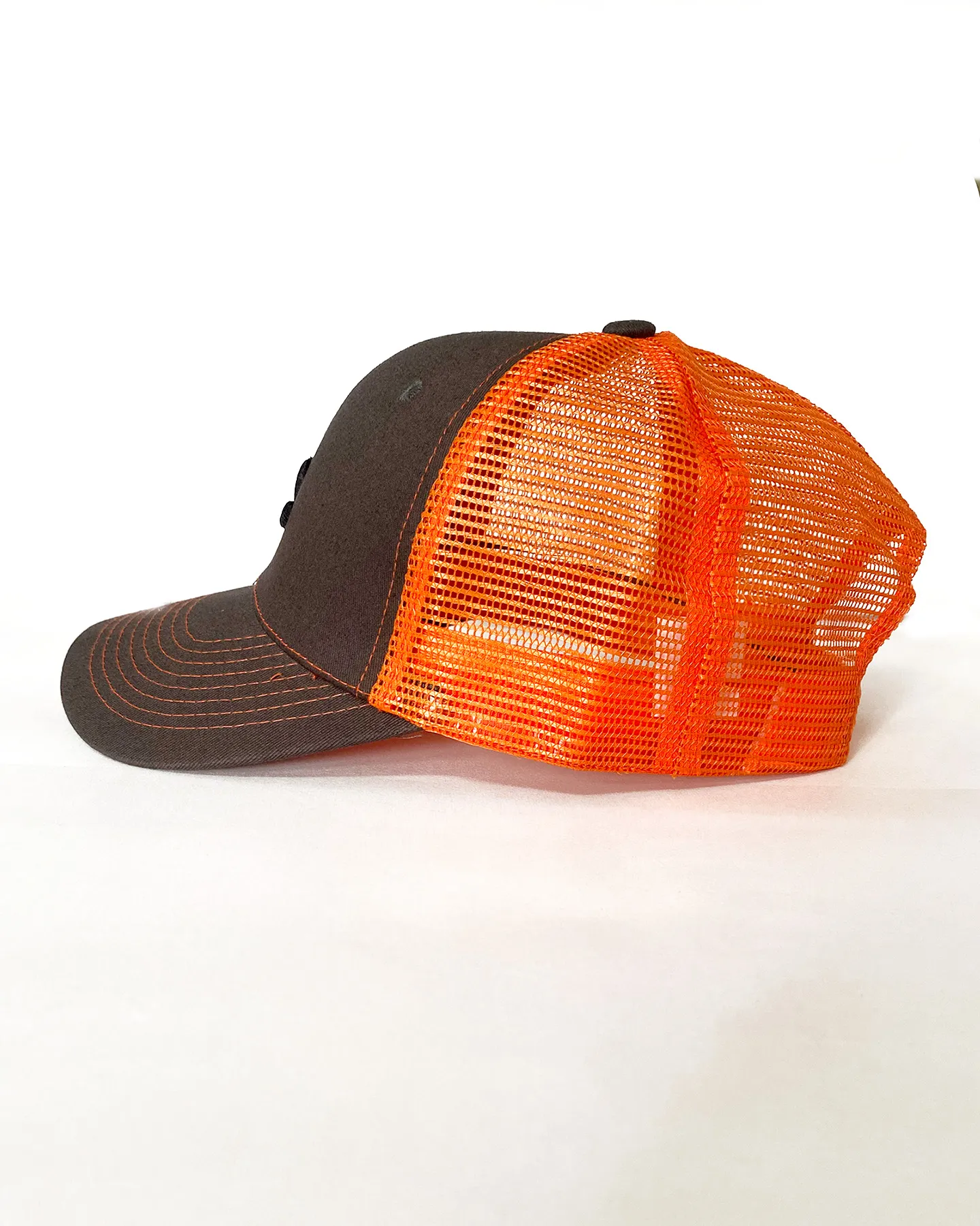 Trucker Cap Dark Brown Orange