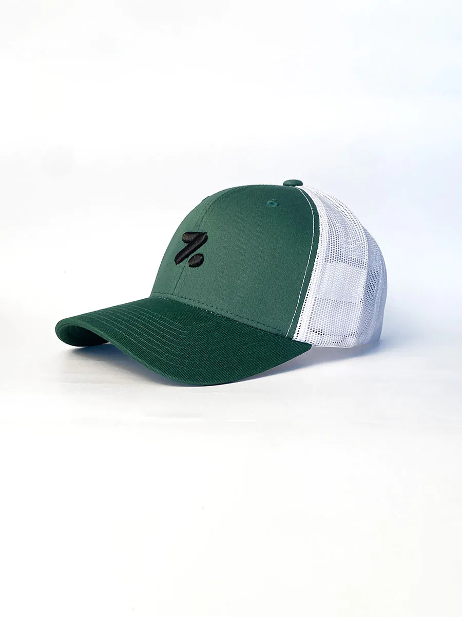 Trucker Cap Green White